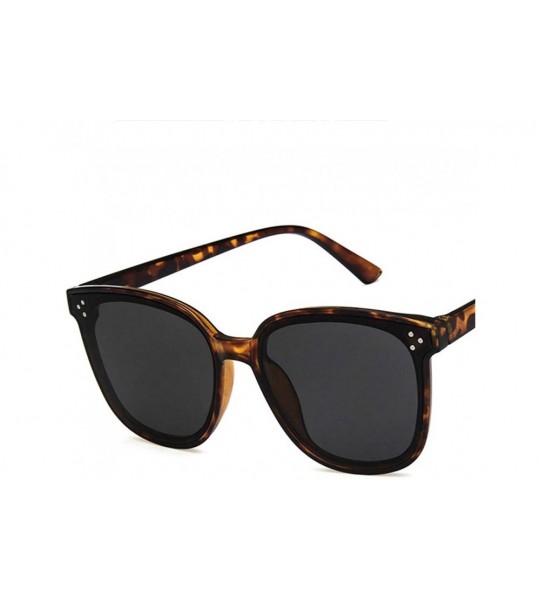 Square Unisex Sunglasses Fashion Bright Black Grey Drive Holiday Square Non-Polarized UV400 - Leopard Grey - CL18RKGACD5 $17.79