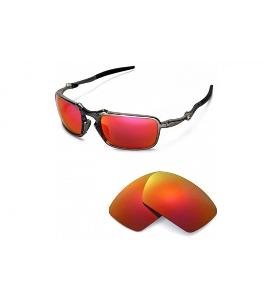 Shield Replacement Lenses for Oakley Badman Sunglasses - Multiple Options Available - Fire Red Mirror Coated - Polarized - CG...