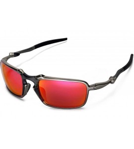 Shield Replacement Lenses for Oakley Badman Sunglasses - Multiple Options Available - Fire Red Mirror Coated - Polarized - CG...