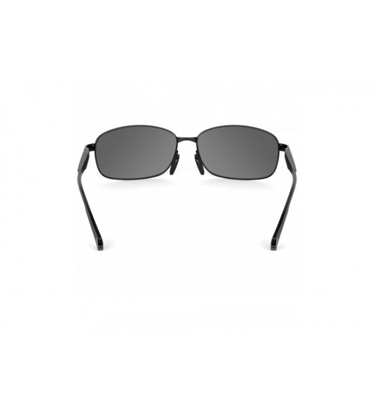 Oversized XXL extra large Rectangular oversized Polarized Sunglasses for big wide heads 150mm metal frame - Black - CN199MZYK...