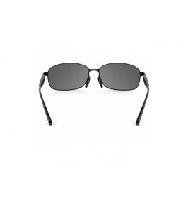 Oversized XXL extra large Rectangular oversized Polarized Sunglasses for big wide heads 150mm metal frame - Black - CN199MZYK...