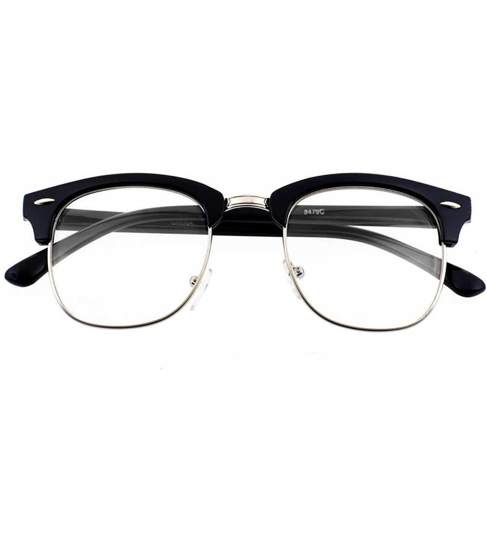 Wayfarer Retro Half Frame Fashion Glasses Classic Cool Edition - C511MFDLLHD $18.79