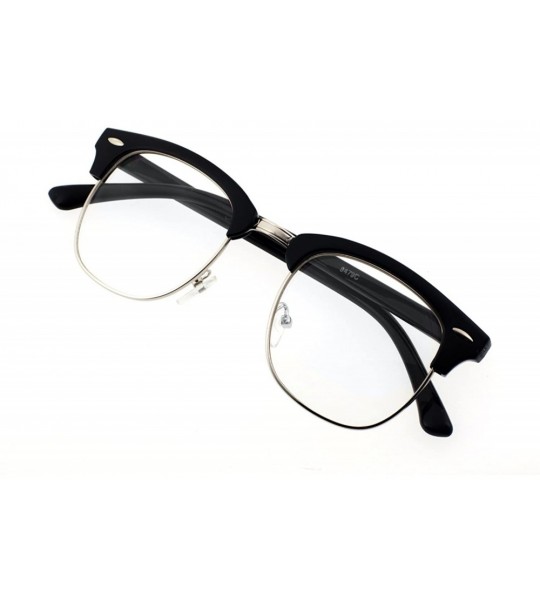 Wayfarer Retro Half Frame Fashion Glasses Classic Cool Edition - C511MFDLLHD $18.79