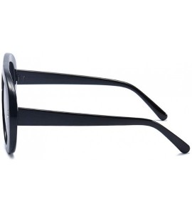 Square Unisex Fashion Oversized Plastic Lenses Sunglasses UV400 - Black - CW18NNKEMXX $18.46