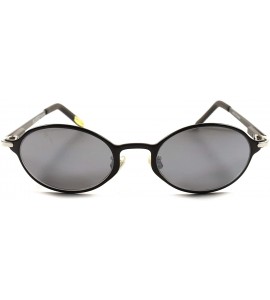 Oval Old School Classic Vintage 80's Mens Womens Cool Oval Round Frame Sunglasses - Black - CF189AMDUQC $29.51