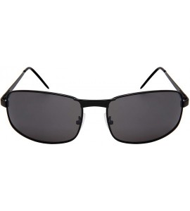 Rectangular I Wear Rectangular Sunglasses Spring BG20044S - Matte Black Frame/Grey Flash Mirrored Lens - C7187NI0R4A $18.75