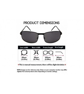 Rectangular I Wear Rectangular Sunglasses Spring BG20044S - Matte Black Frame/Grey Flash Mirrored Lens - C7187NI0R4A $18.75