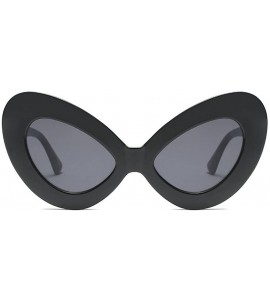 Oversized Oversized High Piont Sunglasses Womens Butterfly Sexy cat Party UV400 - Black - CH18C2H4YG9 $23.68