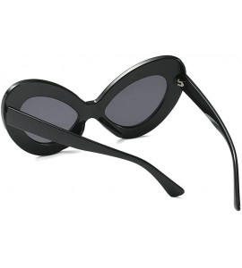 Oversized Oversized High Piont Sunglasses Womens Butterfly Sexy cat Party UV400 - Black - CH18C2H4YG9 $23.68