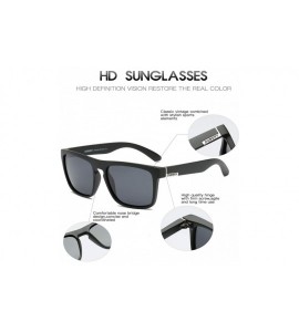 Square Classic Polarized Sunglasses for Men Women Retro 100% UV Protection Driving Sun Glasses D731 - CN18H7XTLAG $44.22