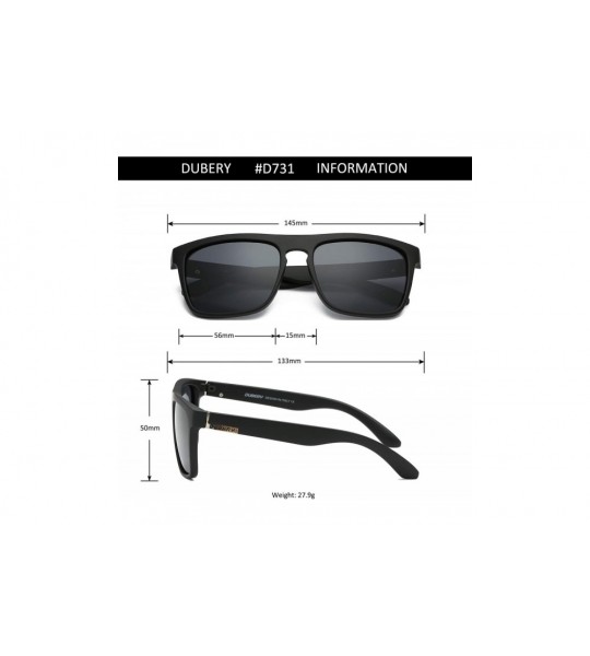 Square Classic Polarized Sunglasses for Men Women Retro 100% UV Protection Driving Sun Glasses D731 - CN18H7XTLAG $44.22