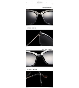 Oversized Transparent Clear Lens Fashion Oversized Women Sunglasses Cat Brand Design 2017 - Tea - CI188U3358U $25.68