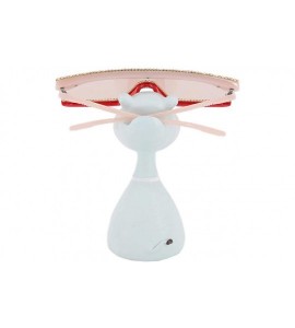 Square Oversize Shield Visor Sunglasses Flat Top Mirrored Mono Lens 170mm - Pink Rhinestone - C31979ZZLOM $34.35