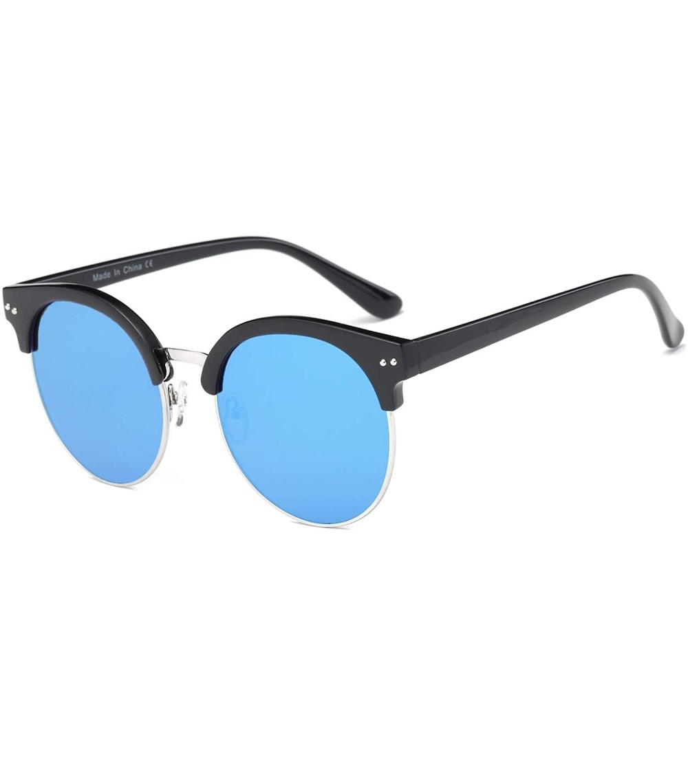 Goggle Inspired by the vintage era - these Sunglasses - Blue - CV18WR9SZ5X $38.59