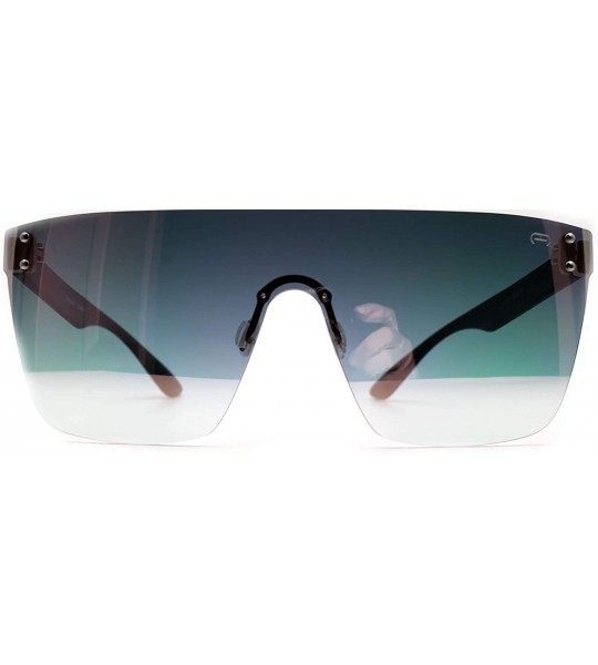 Shield F028 Shield Design - for Womens 100% UV PROTECTION - Black-purplemirror - C1192TGALMZ $34.94