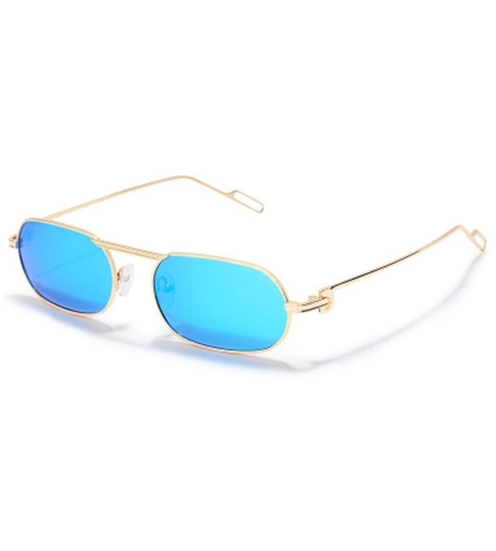 Sport Small Long Frame Polarized Sunglasses Personalized Shading Mirror - 4 - C2190NZWGZT $61.92