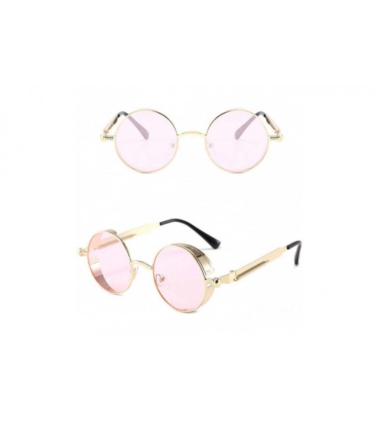 Round Retro Round - Framed with Metal Spring Prince Mirror Men's Sunglasses - 17 - CP198S8M5ZH $46.16