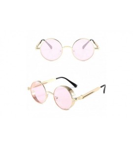 Round Retro Round - Framed with Metal Spring Prince Mirror Men's Sunglasses - 17 - CP198S8M5ZH $46.16