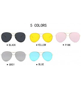 Oversized Oversized Sunglasses for Women UV400 Outdoor Sun Protection Mirroed Glasses-- Blue - CJ18QRS5XN0 $25.84