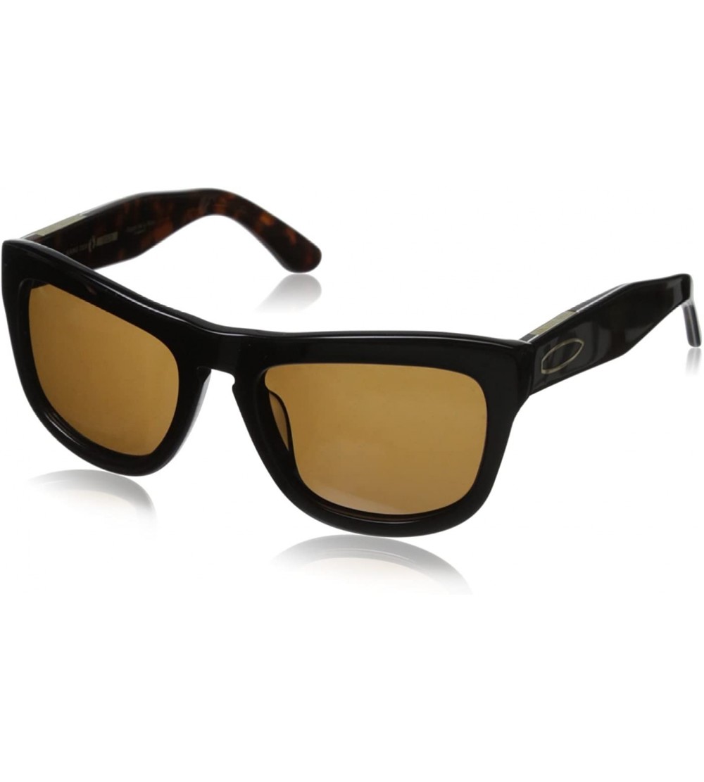 Sport MN Classic HTG1022 C2 Polarized Round Sunglasses - Black & White - CJ11OCMX7CH $49.71