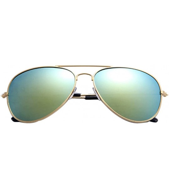 Aviator Men's and women's classic aviator sunglasses lightweight mesh - Goldgold - CZ1958IZLLT $14.35