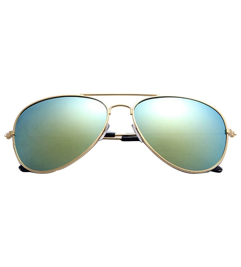 Aviator Men's and women's classic aviator sunglasses lightweight mesh - Goldgold - CZ1958IZLLT $14.35