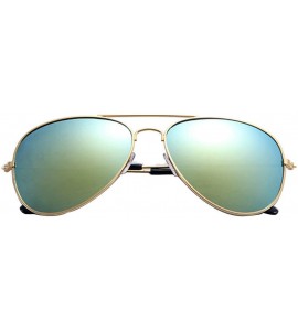 Aviator Men's and women's classic aviator sunglasses lightweight mesh - Goldgold - CZ1958IZLLT $14.35