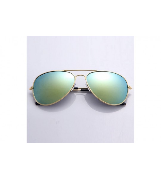 Aviator Men's and women's classic aviator sunglasses lightweight mesh - Goldgold - CZ1958IZLLT $14.35