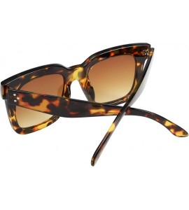 Butterfly Vintage Women Butterfly Sunglasses Designer Luxury Square Gradient Sun Glasses Shades B2486 - Leopard - CO18R3ANGWX...