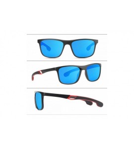 Round Polarized Sports Sunglasses for Men UV Protection Driving Fishing Fashion Sunglasses - Blue Lens - CA1948H9NKO $29.25