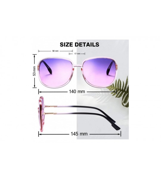 Oversized Square Oversized Sunglasses for Women Classic Fashion Vintage Eyewear for Outdoor-100% UV Protection - CY190S603NU ...