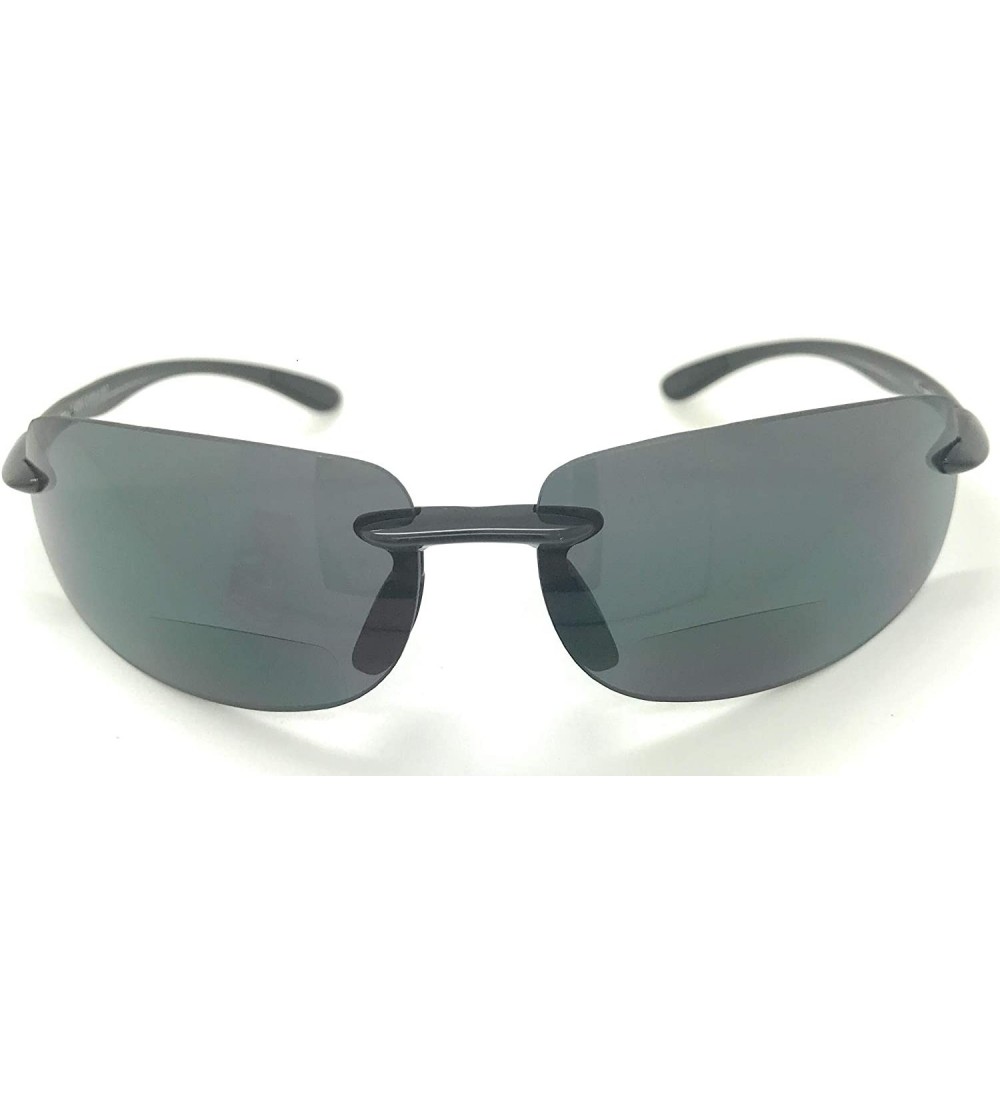 Wrap Bifocal sunglasses for Men women Lovin Maui Wrap Polarized Nearly Invisible Line Bifocal Sunglasses - Black - CN18LD43W7...