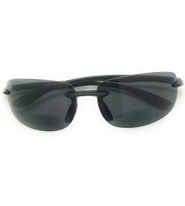 Wrap Bifocal sunglasses for Men women Lovin Maui Wrap Polarized Nearly Invisible Line Bifocal Sunglasses - Black - CN18LD43W7...