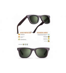 Wayfarer Polarized Retro Square Style Full Frame Thick Rimmed Sunglasses For Men Women UV400 Protection - CQ194LMYDS0 $43.97