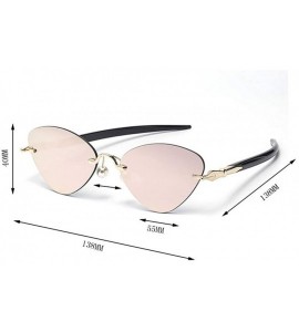 Aviator Women's Sunglasses- Frameless Pilot Fashion Trend Sunglasses - B - CR18SMSALI2 $72.62