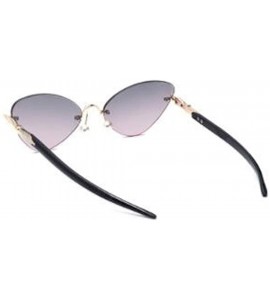 Aviator Women's Sunglasses- Frameless Pilot Fashion Trend Sunglasses - B - CR18SMSALI2 $72.62