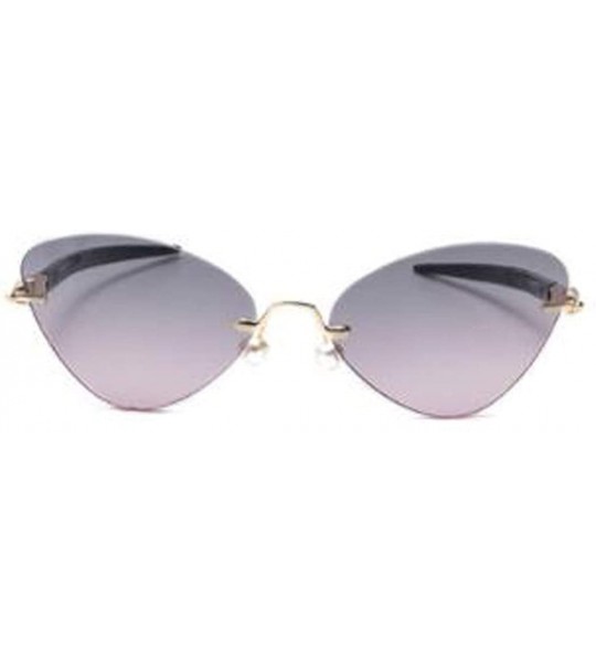 Aviator Women's Sunglasses- Frameless Pilot Fashion Trend Sunglasses - B - CR18SMSALI2 $72.62