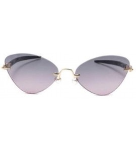 Aviator Women's Sunglasses- Frameless Pilot Fashion Trend Sunglasses - B - CR18SMSALI2 $72.62