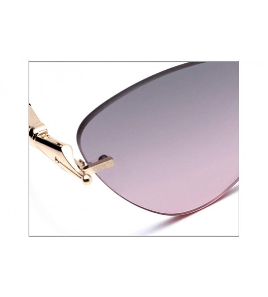 Aviator Women's Sunglasses- Frameless Pilot Fashion Trend Sunglasses - B - CR18SMSALI2 $72.62