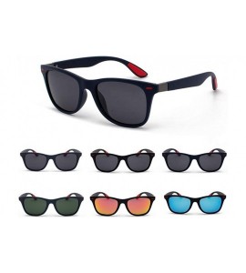 Oval Polarized UV Protection Sunglasses for Men Women Full rim frame Square Acrylic Lens Plastic Frame Sunglass - D - CY1902Q...