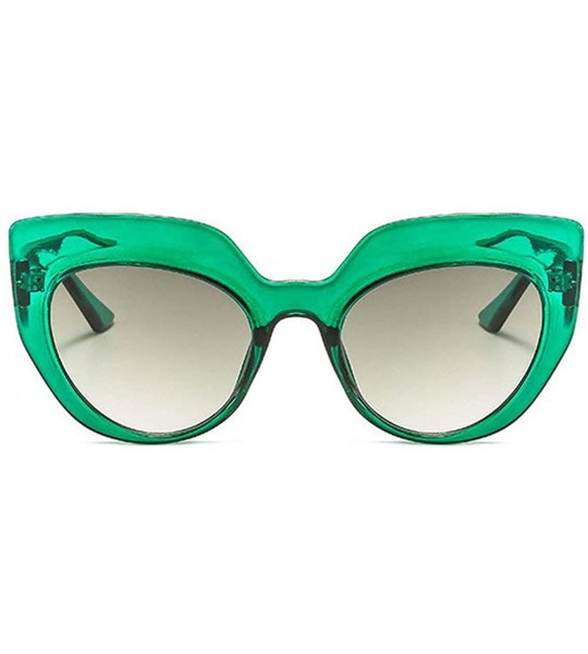 Square 2019 new cat glasses trend ladies retro brand designer square sunglasses UV400 - Green - C518TCUK4CD $27.15