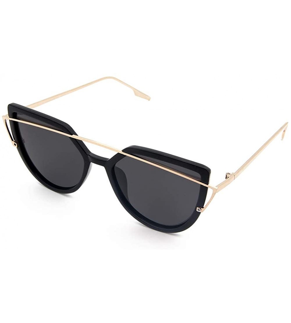 Aviator Vintage Polarized Sunglasses Fashion Cat Eye Sun Glasses for Driving Fishing Outdoor Sun Eyewear Women/Men - CZ18ORGI...