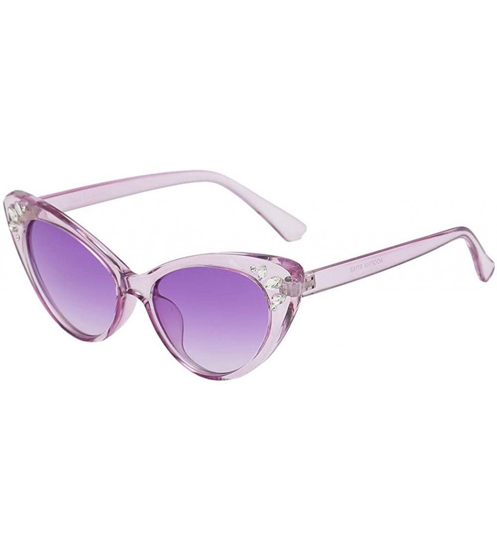 Cat Eye Sunglasses for Women Cat Eye Vintage Sunglasses Retro Gradient Glasses Eyewear Goggles - G - CX18QR6TDZS $17.39