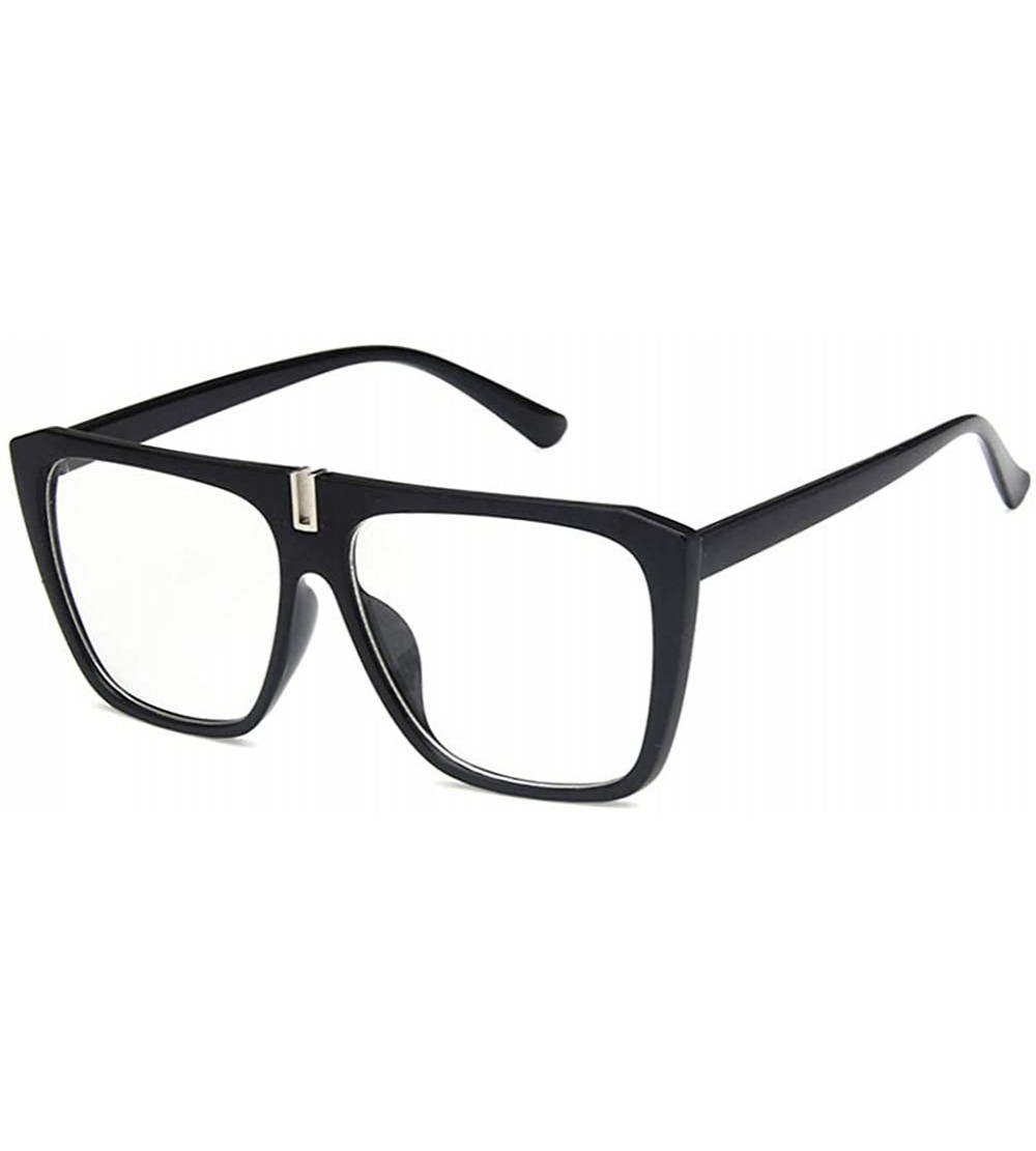 Square Unisex Sunglasses Fashion Bright Black Grey Drive Holiday Square Non-Polarized UV400 - Bright Black White - C618RLIZTR...