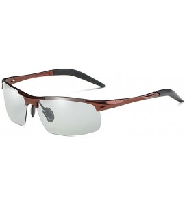 Rectangular Polarized sunglasses sunglasses anti-UV sensor sunglasses - Brown Color - CH1888C6K03 $65.20