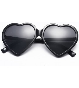 Square Glasses- Women Fashion Unisex Heart-shaped Shades Sunglasses Integrated UV - 1426bk - CF18ROYNQ5S $17.77