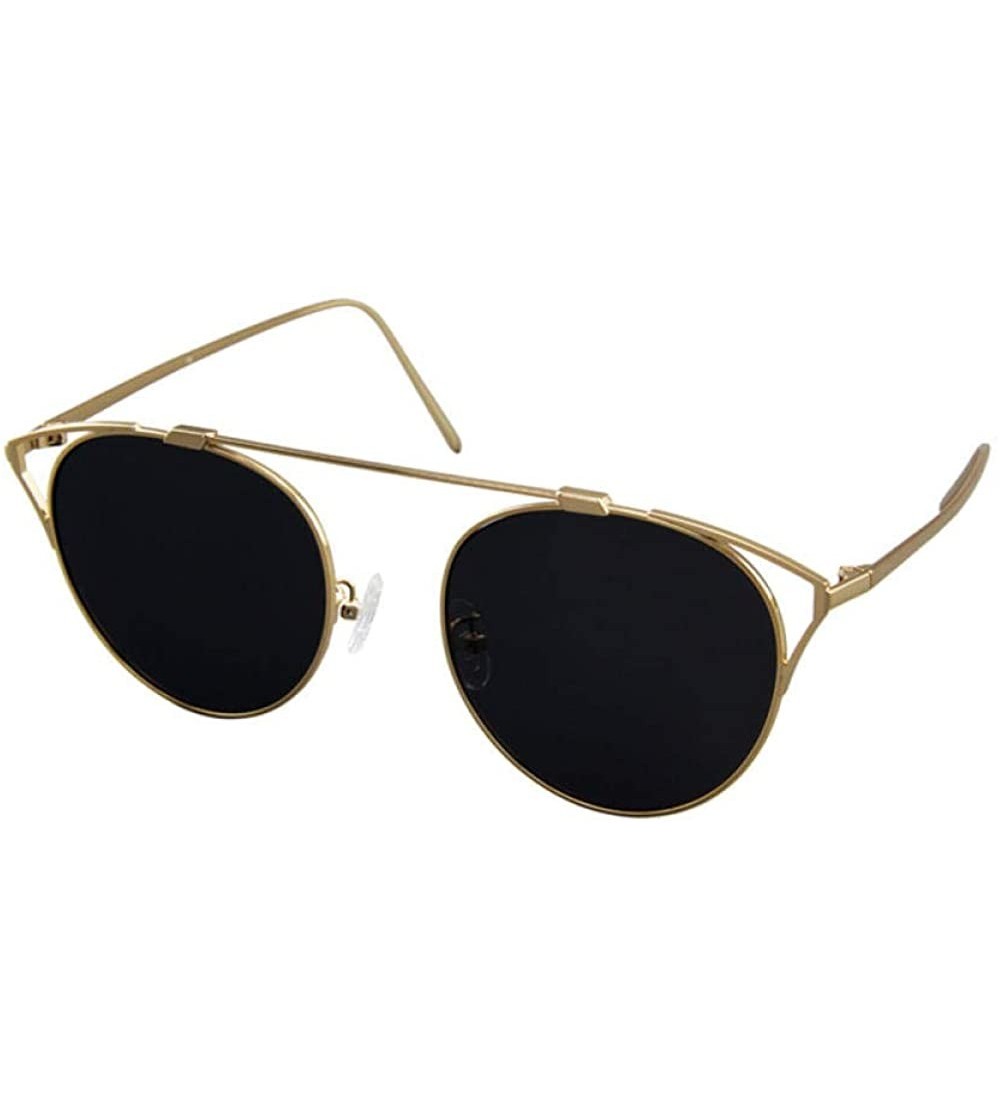 Rimless Sunglasses Round Frame Sunglasses Men And Women Fashion Trend Sunglasses Wild Glasses - CR18X9UNOTR $87.72
