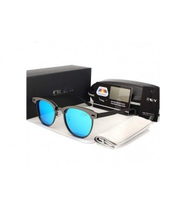 Aviator Retro Round Sunglasses Men Brand Designer Women Polarized Sun Y9800 C1 BOX - Y9800 C4 Box - CQ18XDWX5C5 $30.54