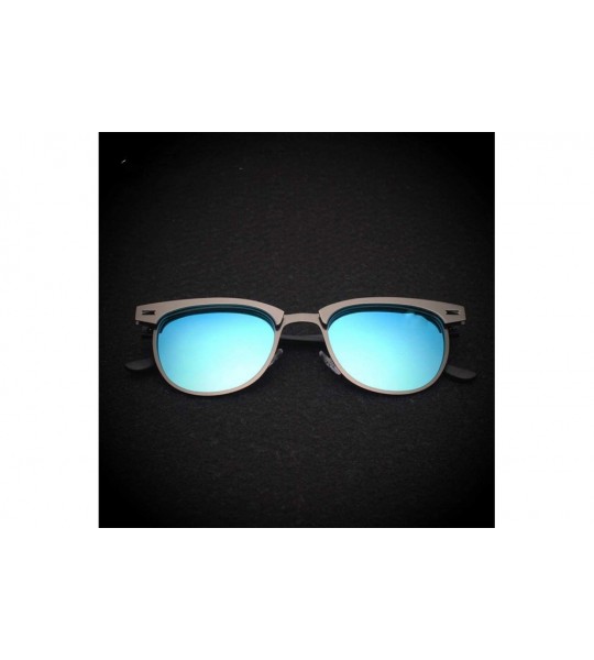 Aviator Retro Round Sunglasses Men Brand Designer Women Polarized Sun Y9800 C1 BOX - Y9800 C4 Box - CQ18XDWX5C5 $30.54