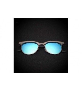 Aviator Retro Round Sunglasses Men Brand Designer Women Polarized Sun Y9800 C1 BOX - Y9800 C4 Box - CQ18XDWX5C5 $30.54